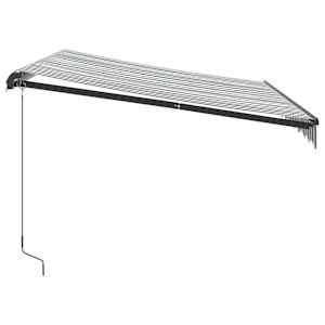 Ručně zatahovací markýza s LED antracitová a bílá 300 x 250 cm - obrázek 5