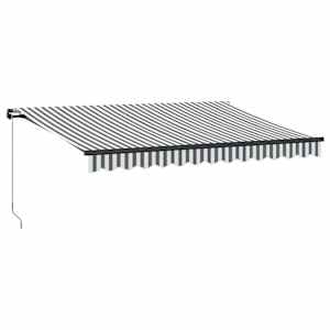 Ručně zatahovací markýza s LED antracitová a bílá 350 x 250 cm - obrázek 2
