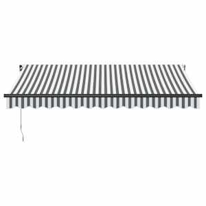 Ručně zatahovací markýza s LED antracitová a bílá 350 x 250 cm - obrázek 4