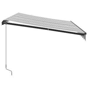 Ručně zatahovací markýza s LED antracitová a bílá 350 x 250 cm - obrázek 5