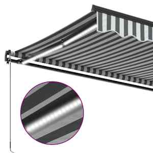 Ručně zatahovací markýza s LED antracitová a bílá 350 x 250 cm - obrázek 8