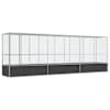 vidaXL linnumaja koos laiendusega, h&otilde;bedane, 626,5x107x212 cm, teras