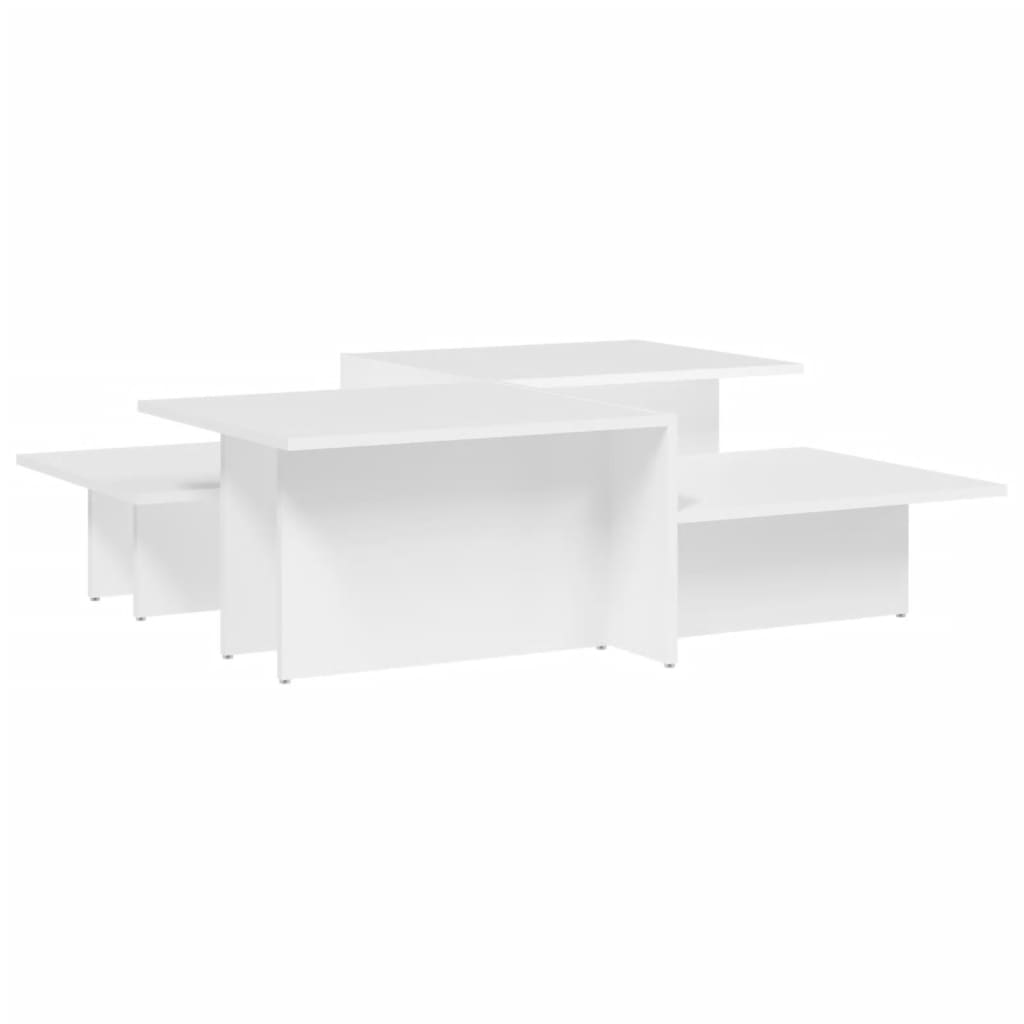 Image of vidaXL Coffee Tables 2 pcs White Engineered Wood