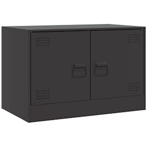 TV skříňka černá 67 x 39 x 44 cm ocel - obrázek 2