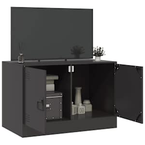 TV skříňka černá 67 x 39 x 44 cm ocel - obrázek 4