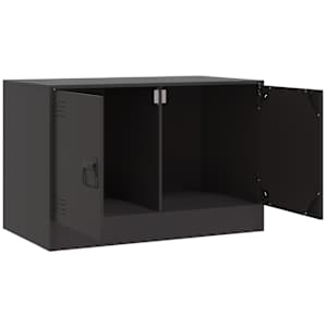 TV skříňka černá 67 x 39 x 44 cm ocel - obrázek 7