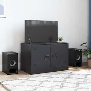 TV skříňka černá 67 x 39 x 44 cm ocel - obrázek 1