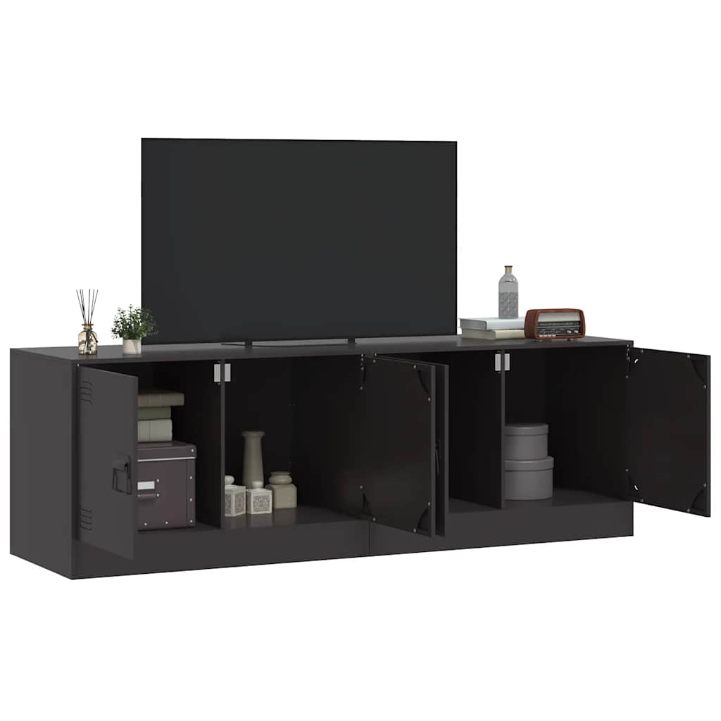 Thumbnail - vidaXL TV-Schränke 2 Stk. Schwarz 67x39x44 cm Stahl