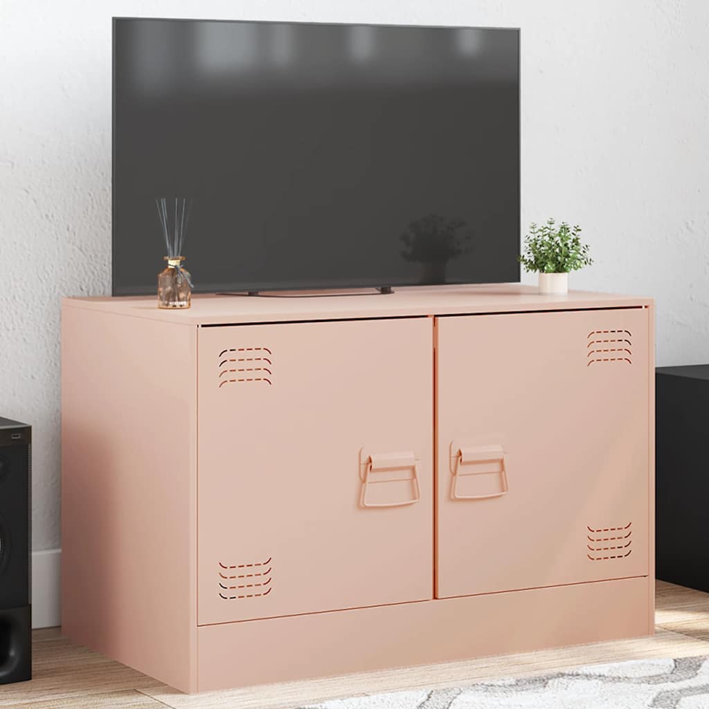 vidaXL TV-Schrank Rosa 67x39x44 cm Stahl