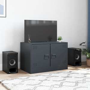 TV skříňka antracitová 67 x 39 x 44 cm ocel - obrázek 3