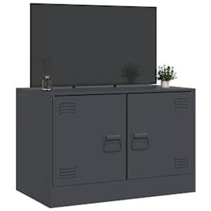TV skříňka antracitová 67 x 39 x 44 cm ocel - obrázek 5