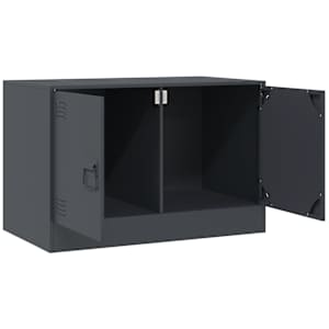 TV skříňka antracitová 67 x 39 x 44 cm ocel - obrázek 7