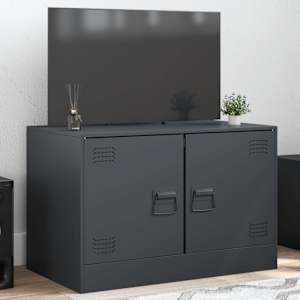 TV skříňka antracitová 67 x 39 x 44 cm ocel - obrázek 1