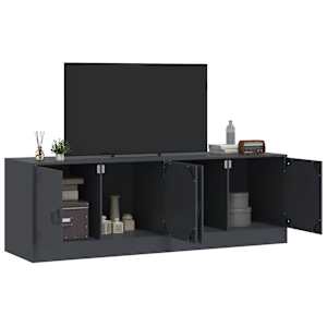 TV skříňky 2 ks antracitové 67 x 39 x 44 cm ocel - obrázek 3