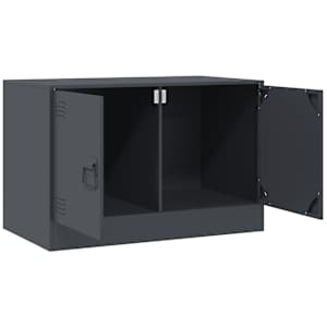 TV skříňky 2 ks antracitové 67 x 39 x 44 cm ocel - obrázek 7