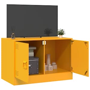 TV skříňka hořčicově žlutá 67 x 39 x 44 cm ocel - obrázek 4