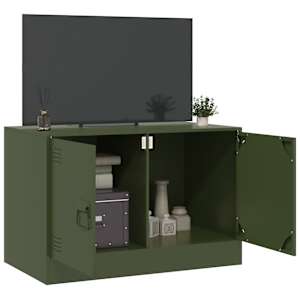 TV skříňka olivově zelená 67 x 39 x 44 cm ocel - obrázek 4