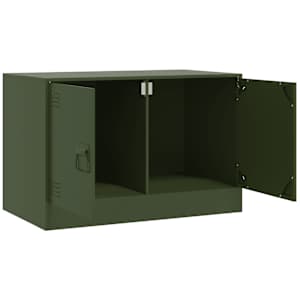 TV skříňka olivově zelená 67 x 39 x 44 cm ocel - obrázek 7