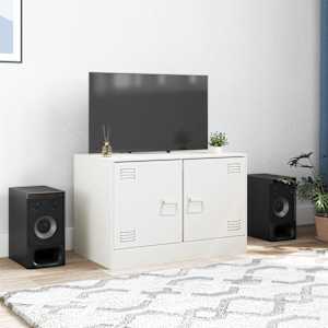 TV skříňka bílá 67 x 39 x 44 cm ocel - obrázek 3
