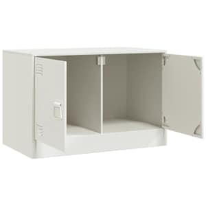TV skříňka bílá 67 x 39 x 44 cm ocel - obrázek 7