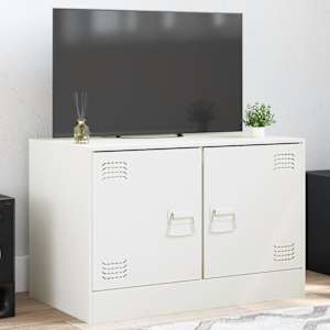 TV skříňka bílá 67 x 39 x 44 cm ocel - obrázek 1