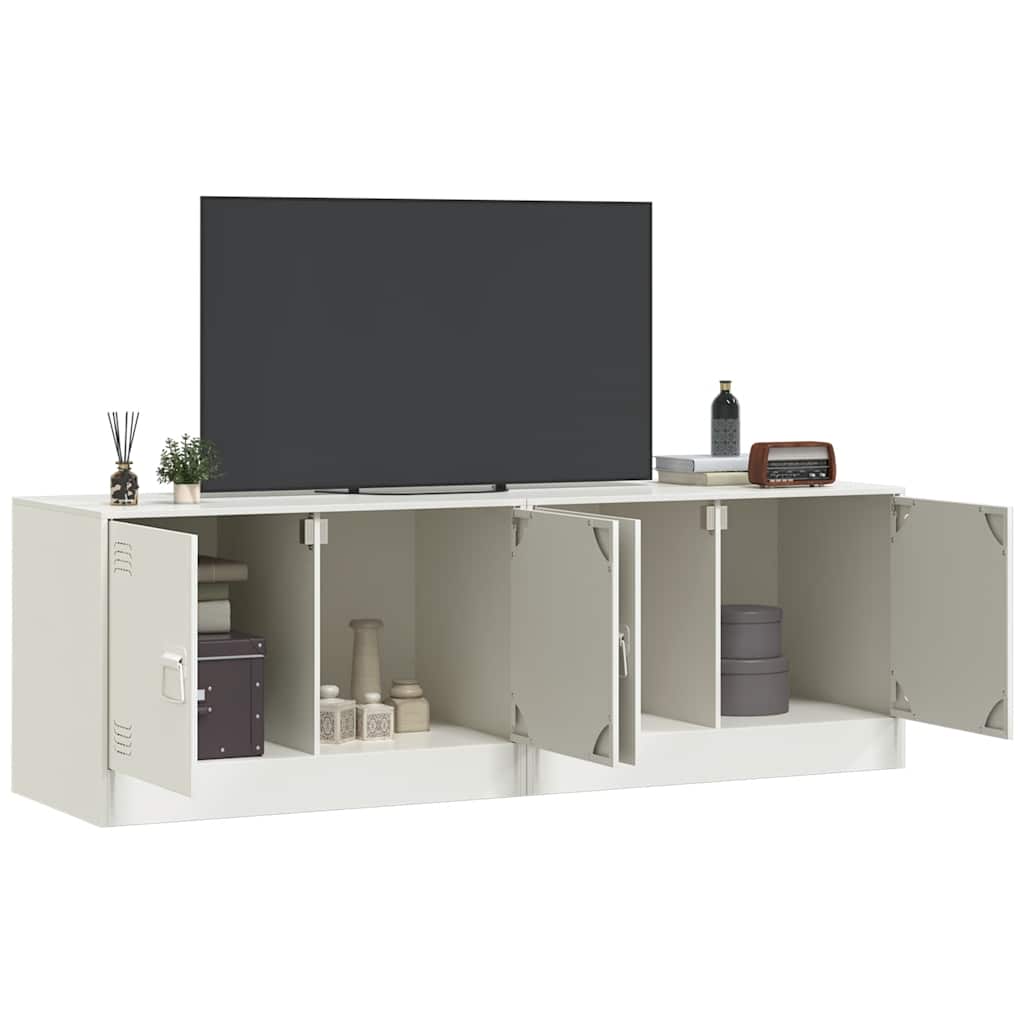 vidaXL Tv-meubelen 2 st 67x39x44 cm staal wit afbeelding