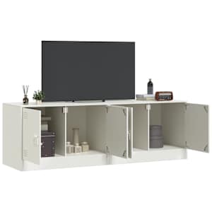 TV skříňky 2 ks bílé 67 x 39 x 44 cm ocel - obrázek 3