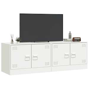 TV skříňky 2 ks bílé 67 x 39 x 44 cm ocel - obrázek 4