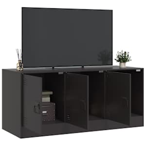 TV skříňka černá 99 x 39 x 44 cm ocel - obrázek 4