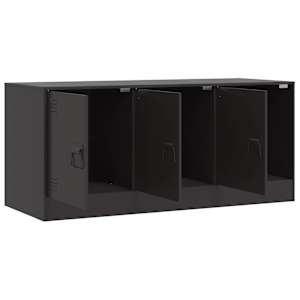 TV skříňka černá 99 x 39 x 44 cm ocel - obrázek 7