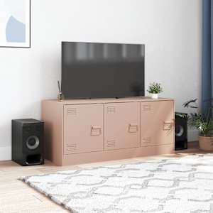 TV skříňka růžová 99 x 39 x 44 cm ocel - obrázek 3