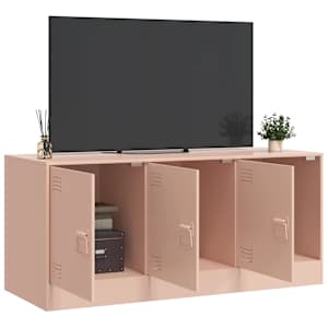 TV skříňka růžová 99 x 39 x 44 cm ocel - obrázek 4