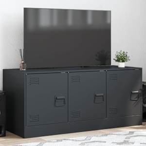 TV omarica antracitna 99x39x44 cm jeklo