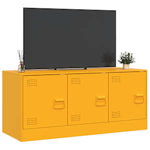 TV skříňka hořčicově žlutá 99 x 39 x 44 cm ocel - obrázek 5