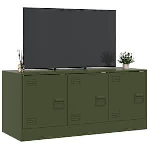 TV skříňka olivově zelená 99 x 39 x 44 cm ocel - obrázek 5