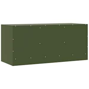 TV skříňka olivově zelená 99 x 39 x 44 cm ocel - obrázek 9