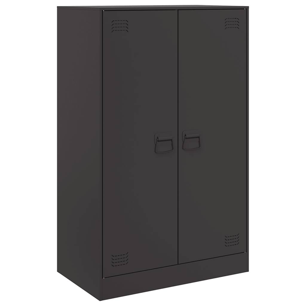 E-shop vidaXL Komoda čierna 67x39x107 cm oceľová