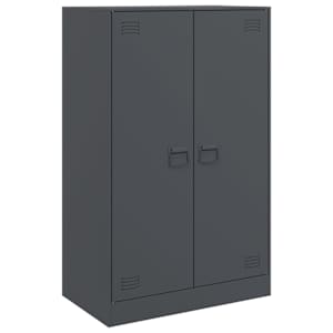Příborník antracitový 67 x 39 x 107 cm ocel - obrázek 2