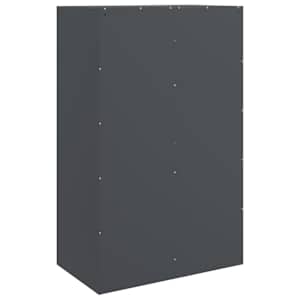 Příborník antracitový 67 x 39 x 107 cm ocel - obrázek 9