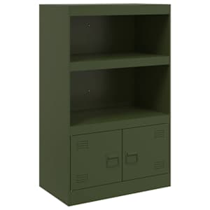 Příborník olivově zelený 67 x 39 x 107 cm ocel - obrázek 2
