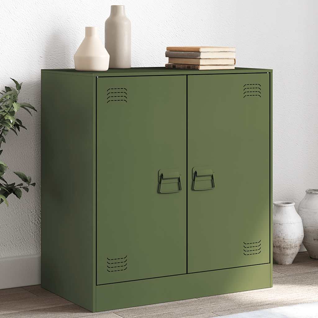 vidaXL Bufeta verde măslină 67x39x73 cm oțel