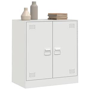 Příborník bílý 67 x 39 x 73 cm ocel - obrázek 4