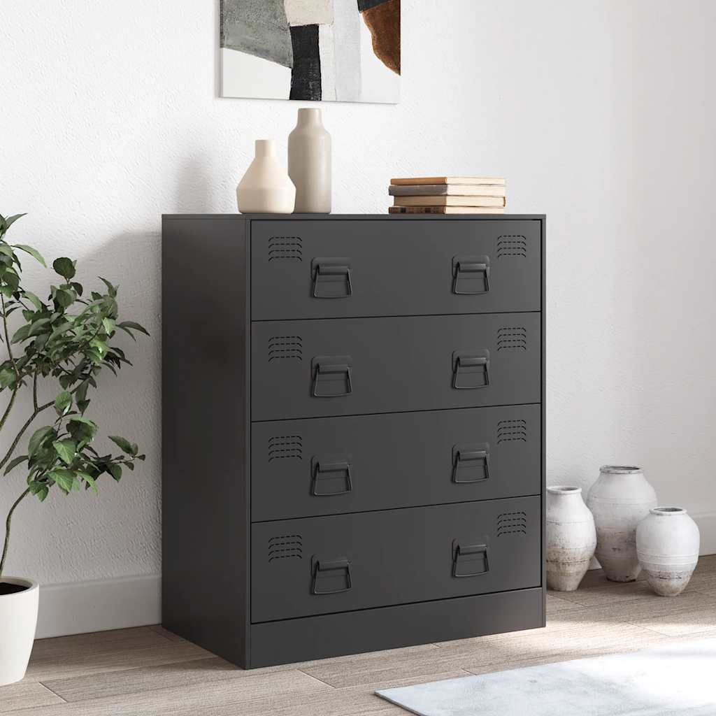 Thumbnail - vidaXL Sideboard Schwarz 67x39x83 cm Stahl