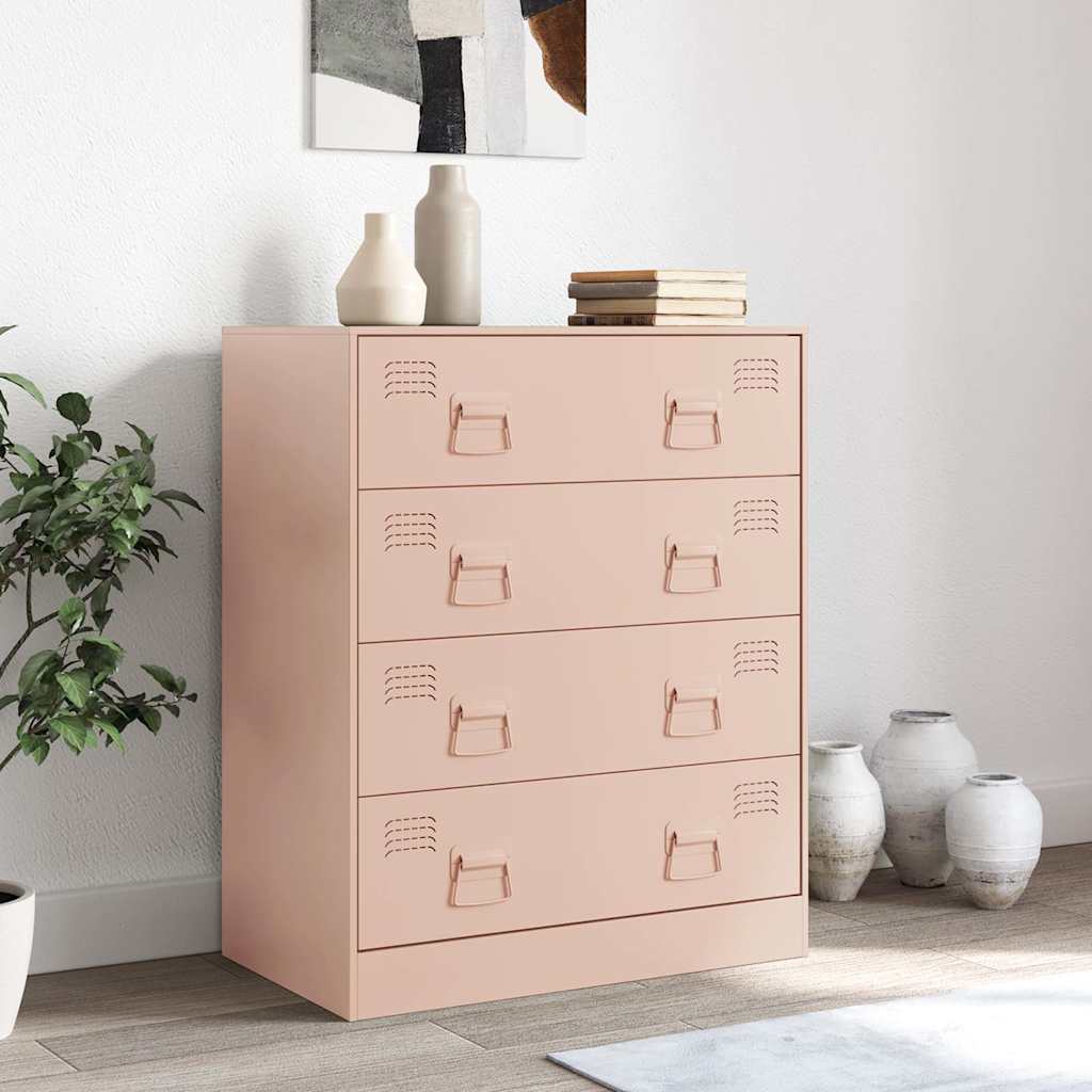 Thumbnail - vidaXL Sideboard Rosa 67x39x83 cm Stahl