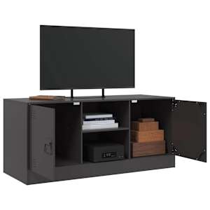 TV skříňka černá 99 x 39 x 44 cm ocel - obrázek 5