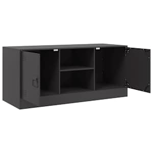 TV skříňka černá 99 x 39 x 44 cm ocel - obrázek 7