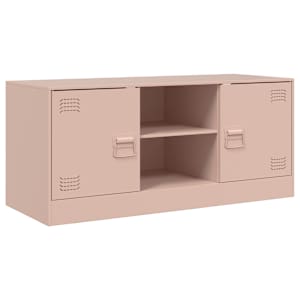 TV skříňka růžová 99 x 39 x 44 cm ocel - obrázek 2