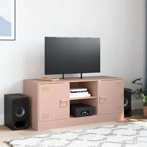 TV skříňka růžová 99 x 39 x 44 cm ocel - obrázek 3