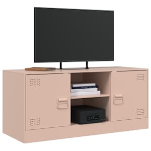 TV skříňka růžová 99 x 39 x 44 cm ocel - obrázek 4