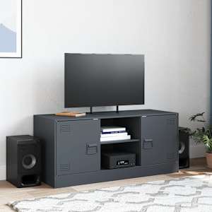TV skříňka antracitová 99 x 39 x 44 cm ocel - obrázek 3